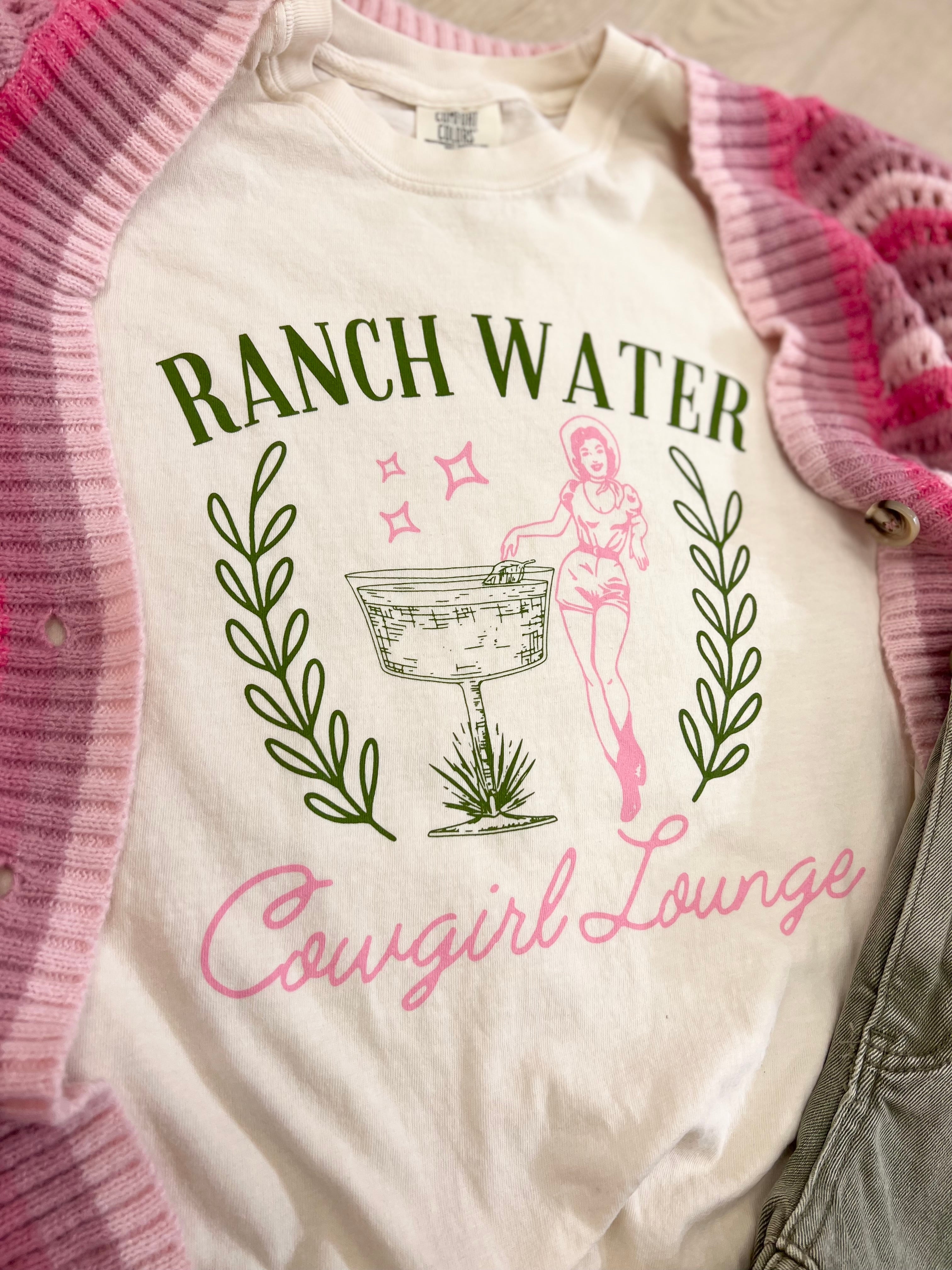 Ranch Water-Pink Cowgirl Graphic T-Shirt