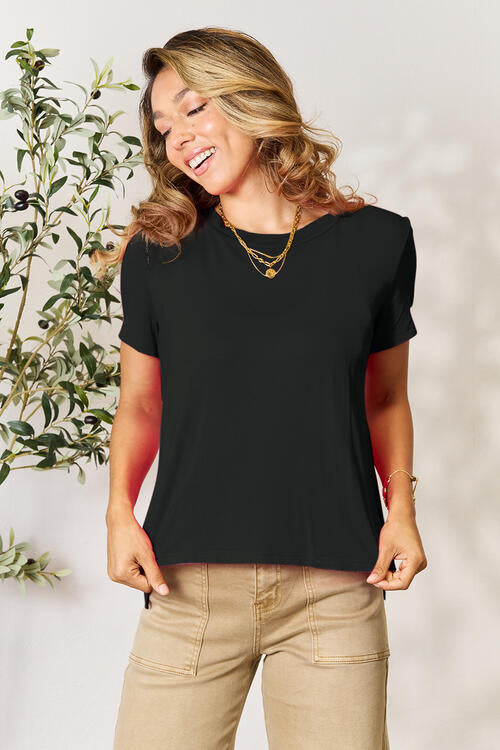 All-The Time Round Neck Short Sleeve T-Shirt Basic Round Neck Short Sleeve Shirt by Vim&Vigor | Vim&Vigor Boutique