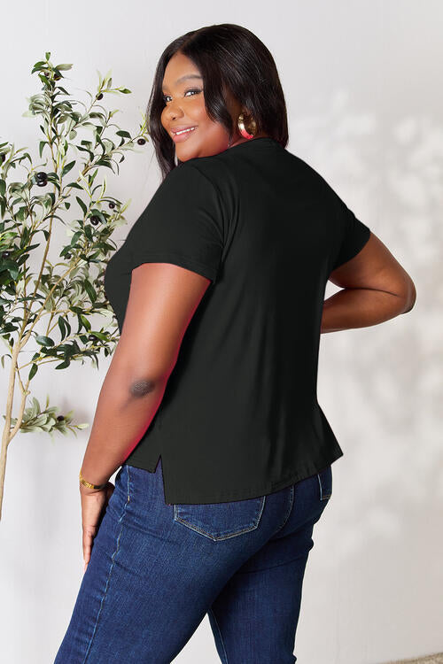 All-The Time Round Neck Short Sleeve T-Shirt Basic Round Neck Short Sleeve Shirt by Vim&Vigor | Vim&Vigor Boutique