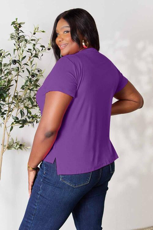 All-The Time Round Neck Short Sleeve T-Shirt Short Sleeve Tops by Vim&Vigor | Vim&Vigor Boutique