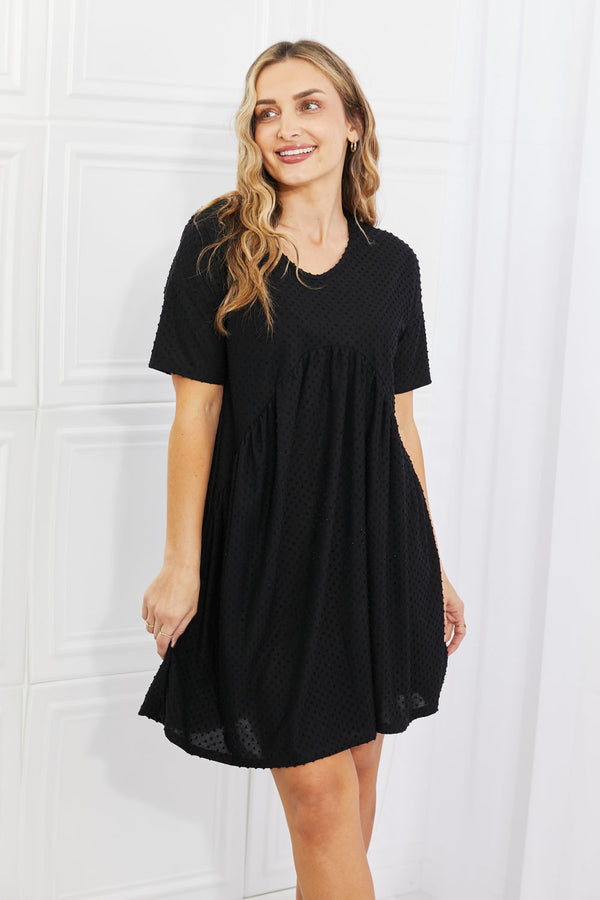 Another Day Swiss Dot Casual Dress -Black Black S Dresses by Vim&Vigor | Vim&Vigor Boutique