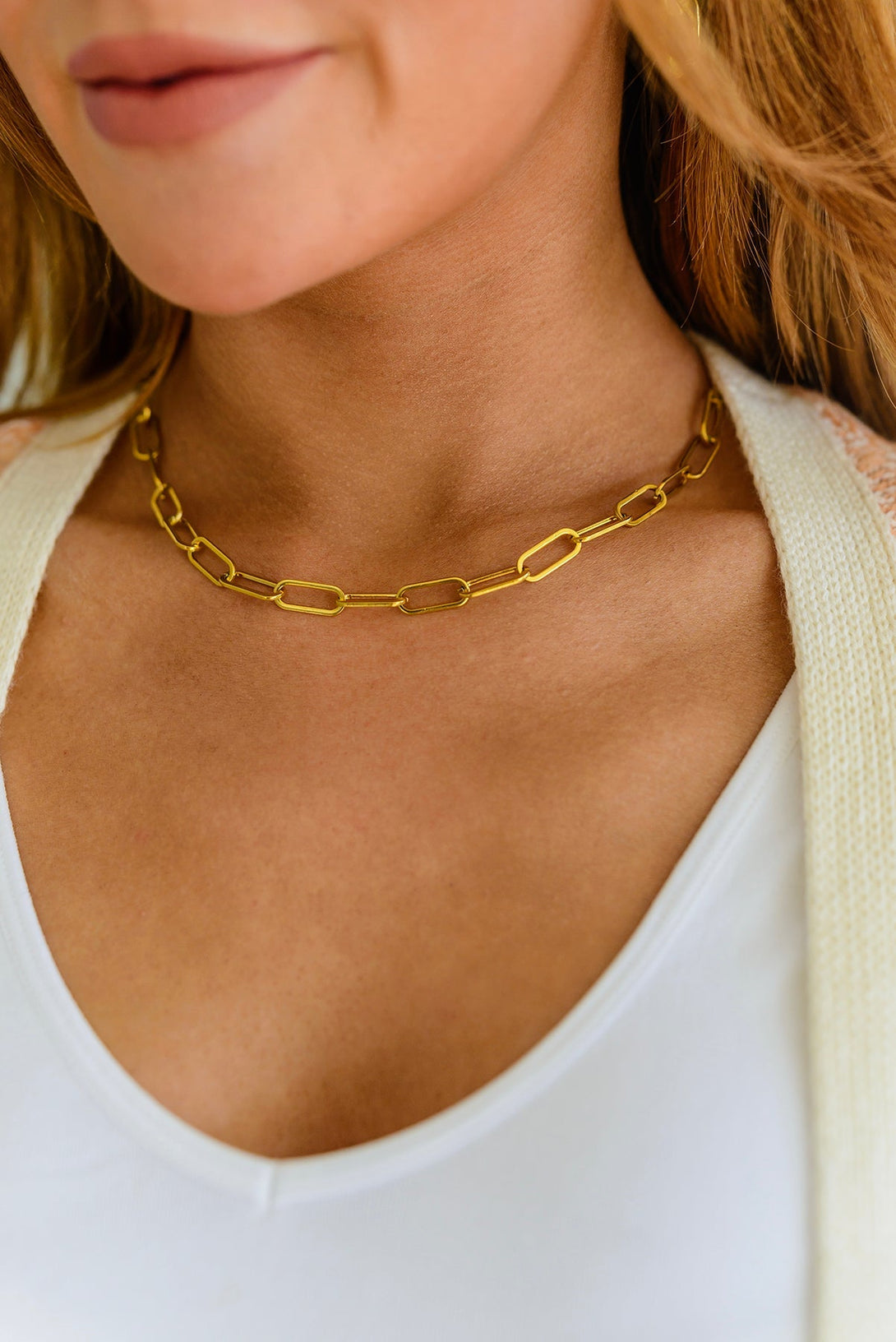 Classic Paper Clip Chain Necklace OS Necklaces by Vim&Vigor | Vim&Vigor Boutique