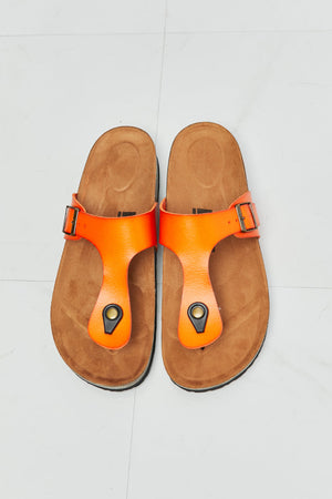 Drift Away T-Strap Flip-Flop-Orange Orange Sandals by Vim&Vigor | Vim&Vigor Boutique