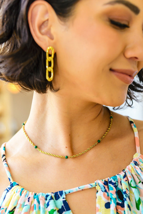 Drops of Turquoise Gold Necklace OS Necklaces by Vim&Vigor | Vim&Vigor Boutique
