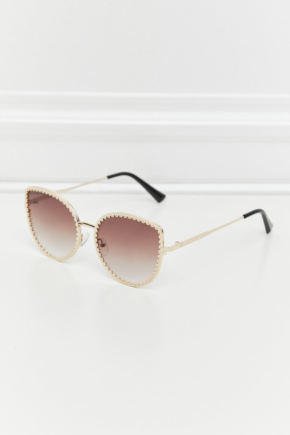 Full Rim Metal Frame Sunglasses Black One Size Sunglasses by Vim&Vigor | Vim&Vigor Boutique