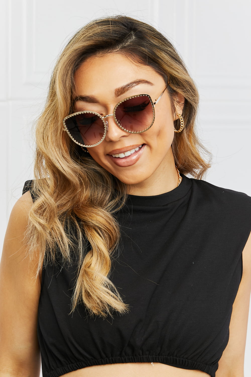 Full Rim Metal Frame Sunglasses One Size Sunglasses by Vim&Vigor | Vim&Vigor Boutique