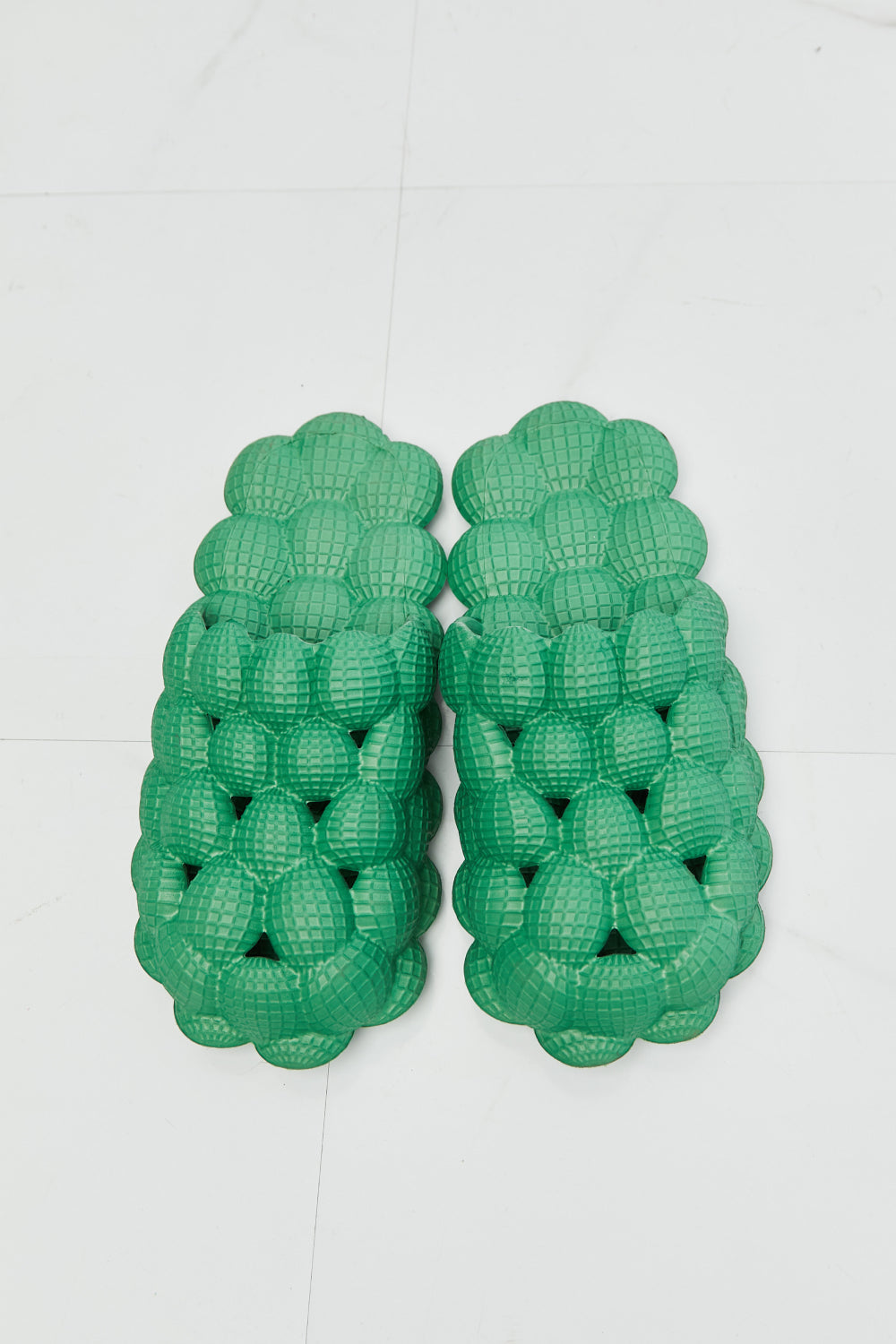 Laid Back Bubble Slides-Green Mid Green Bubble Slides by Vim&Vigor | Vim&Vigor Boutique