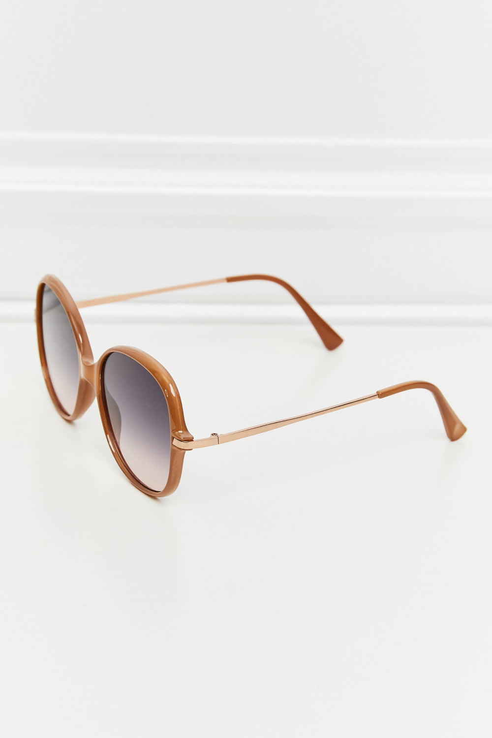 Metal-Plastic Hybrid Full Rim Sunglasses One Size Sunglasses by Vim&Vigor | Vim&Vigor Boutique