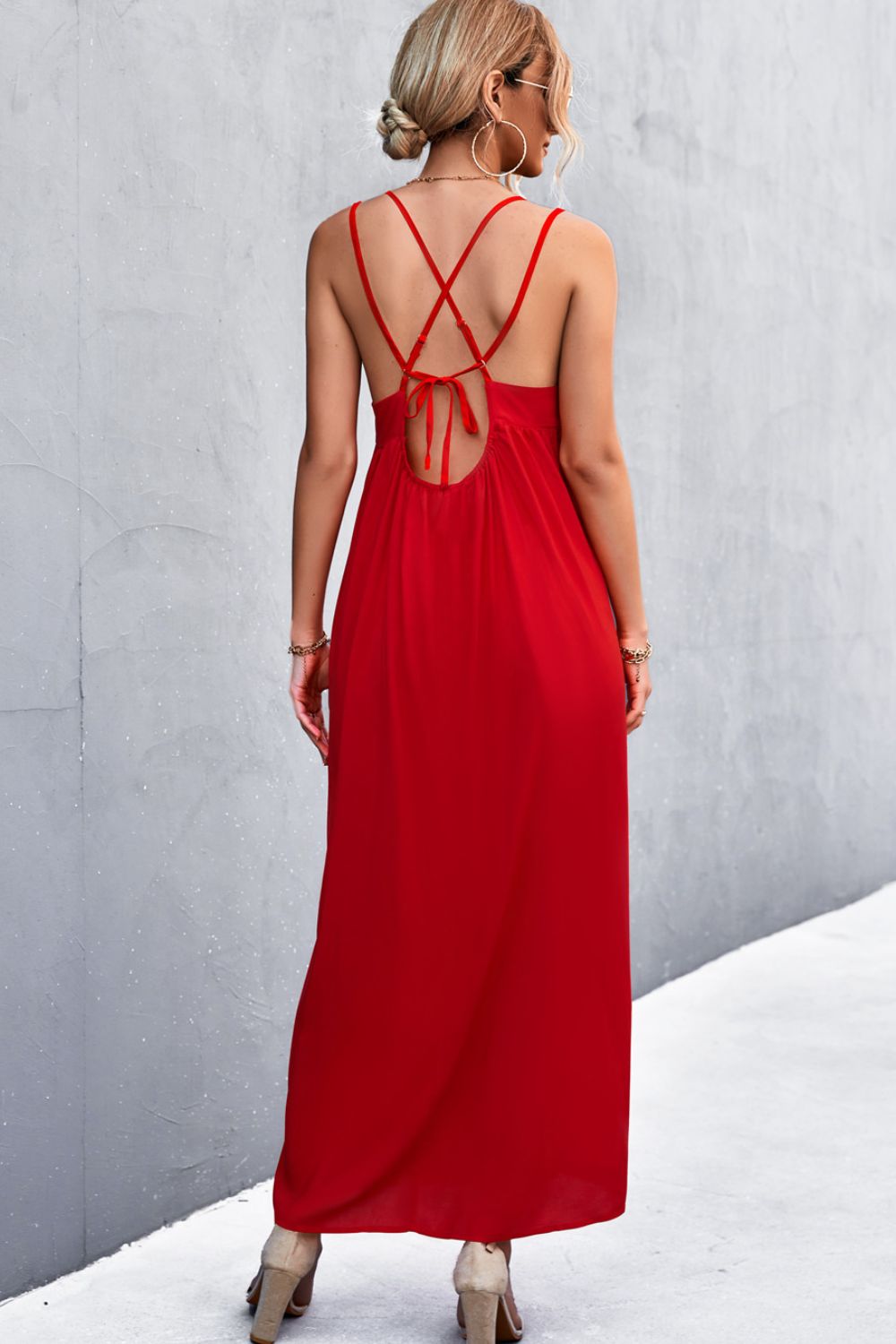 Parisian Chick Double Strap Tie Back Dress Dresses by Vim&Vigor | Vim&Vigor Boutique