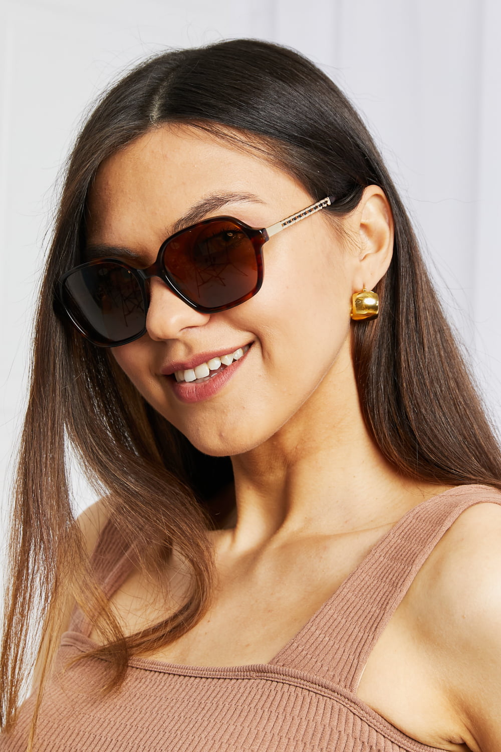 TAC Polarization Lens Full Rim Sunglasses Chestnut One Size Sunglasses by Vim&Vigor | Vim&Vigor Boutique