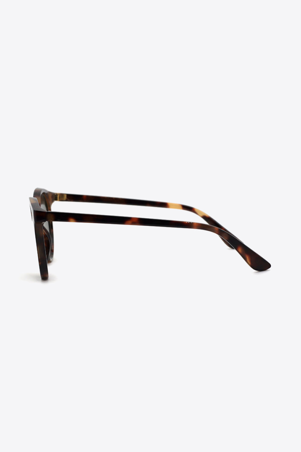 Tortoiseshell Round Polycarbonate Sunglasses Black One Size Sunglasses by Vim&Vigor | Vim&Vigor Boutique