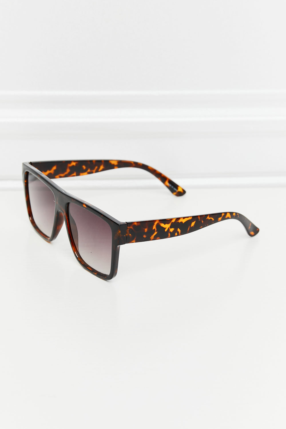 Tortoiseshell Square Full Rim Sunglasses Tangerine One Size Sunglasses by Vim&Vigor | Vim&Vigor Boutique
