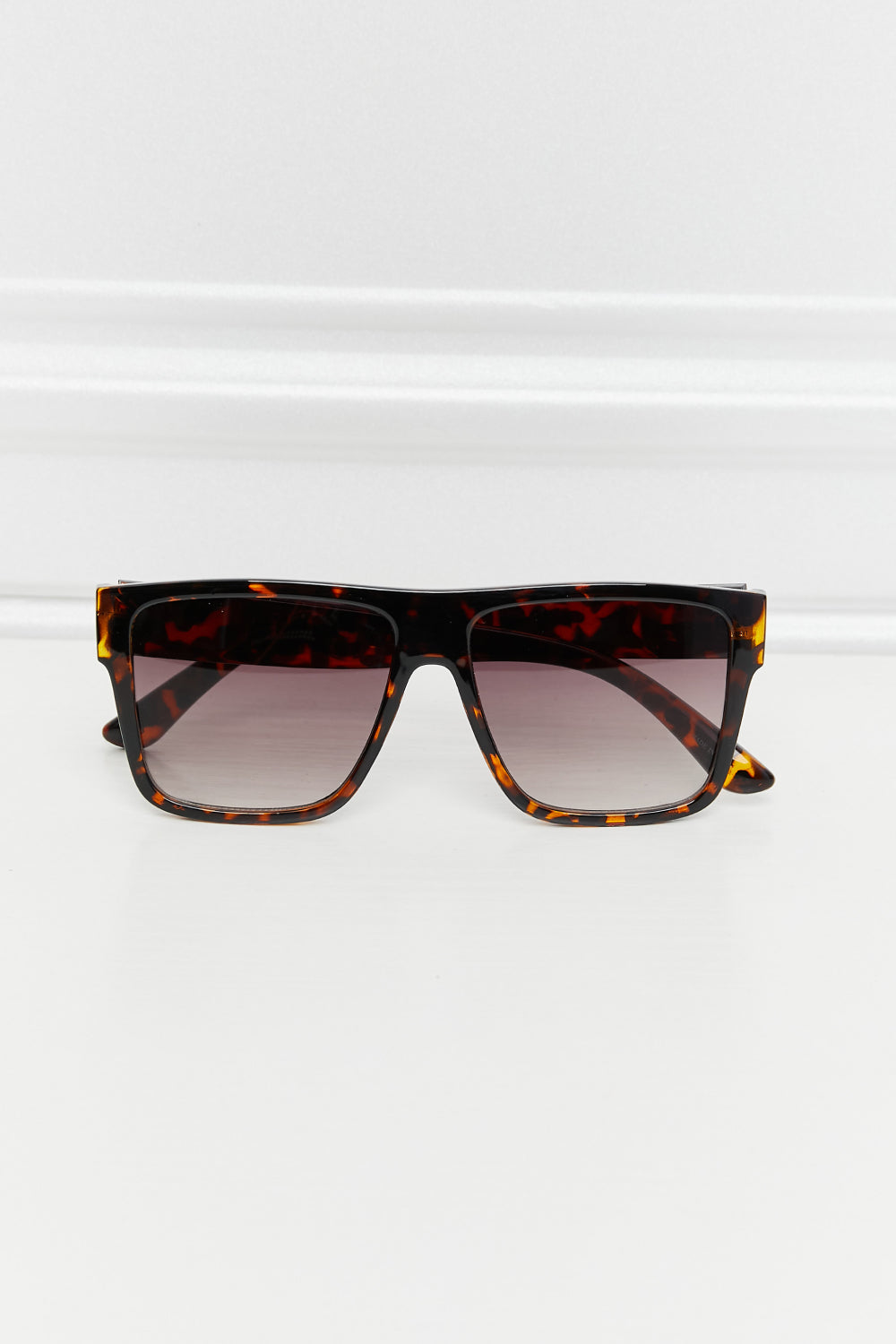 Tortoiseshell Square Full Rim Sunglasses Tangerine One Size Sunglasses by Vim&Vigor | Vim&Vigor Boutique
