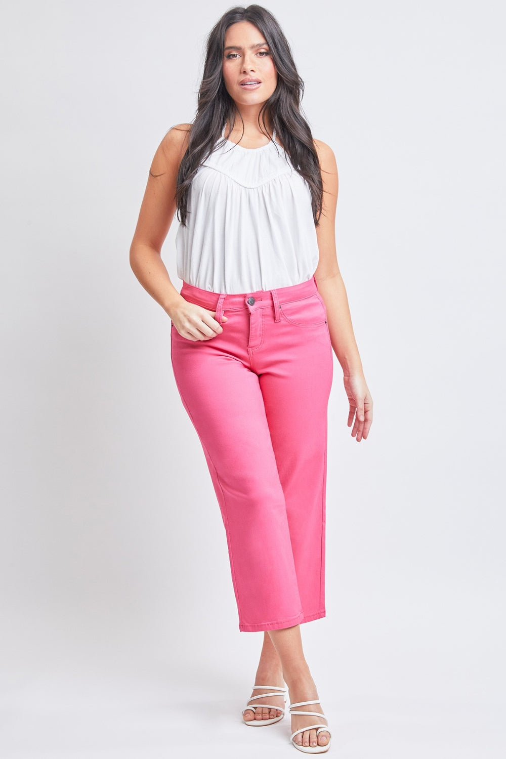 Amber Mid-Rise Hyperstretch Cropped Straight Pants